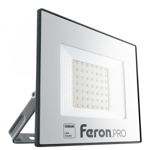 FERON PRO прожектор светодиодный LL-1000 черный SMD 50W IP65 6400K OSRAM LED*
