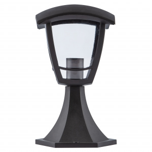 Садово-парковый светильник ЭРА НТУ 07-40-001 Валенсия черный 4 гранный напольный IP44 Е27 max40Вт