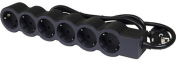 Legrand Удлинитель серии "Стандарт" 6 x 2К+З с кабелем 3 м., цвет: черный
