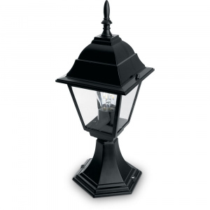 FERON Светильник садово-парковый 4104/PL4104 четырехгранный на постамент 60W E27 230V, черный