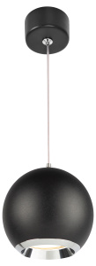 ЭРА Светильник подвесной (подвес) PL32 BK/CH MR16 GU10 потолочный круг черный, хром