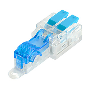 STEKKER Зажим прокалывающий ответвительный 1-1,5 мм2 c ответвительной клеммой LD219 на 2 выход, прозрачный/синий (упаковка 10 шт) LD503-2-15